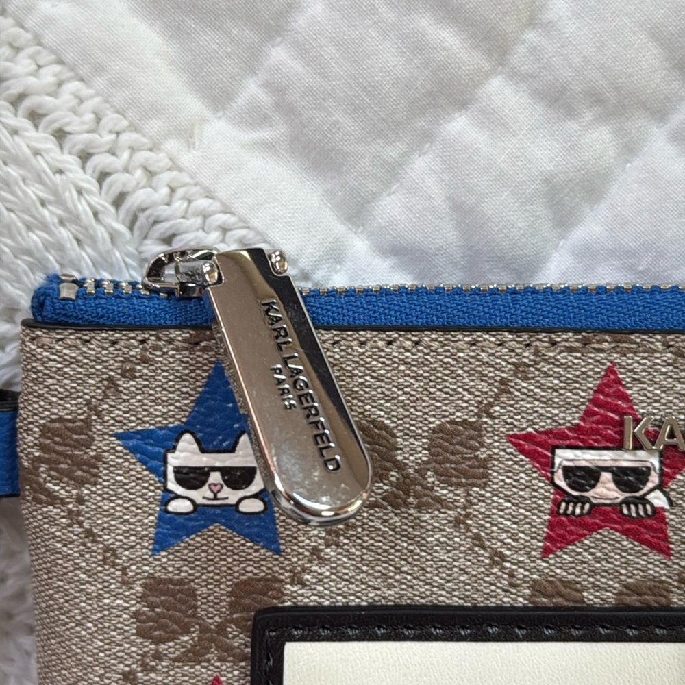 Karl Lagerfeld Paris Maybelle SLG Zip Wristlet - Picture 7 of 13